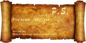Portner Sára névjegykártya